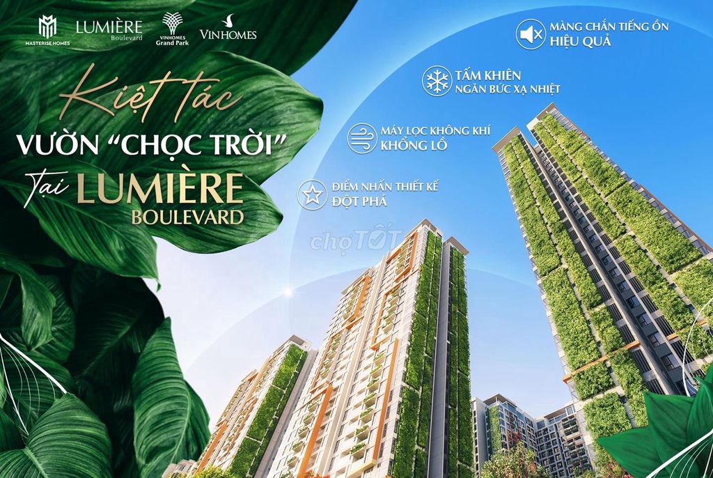 Căn góc Lumiere Boulevard 2PN 72m2 full nội thất- Chịu Lỗ- Vào ở ngay