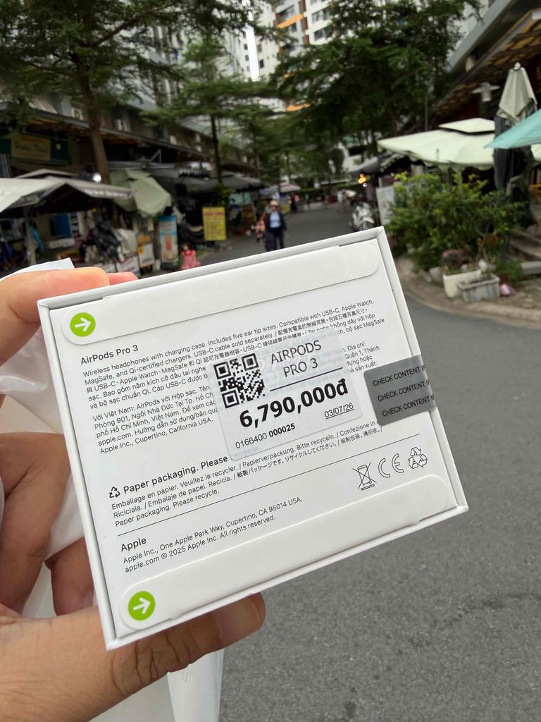 Apple AirPods Pro 3 Trắng Bluetooth USB-C. Mua bán Tivi, Âm thanh tại Huyện Bình Chánh Tp Hồ Chí Minh được đăng bởi Apple BOX hình 1