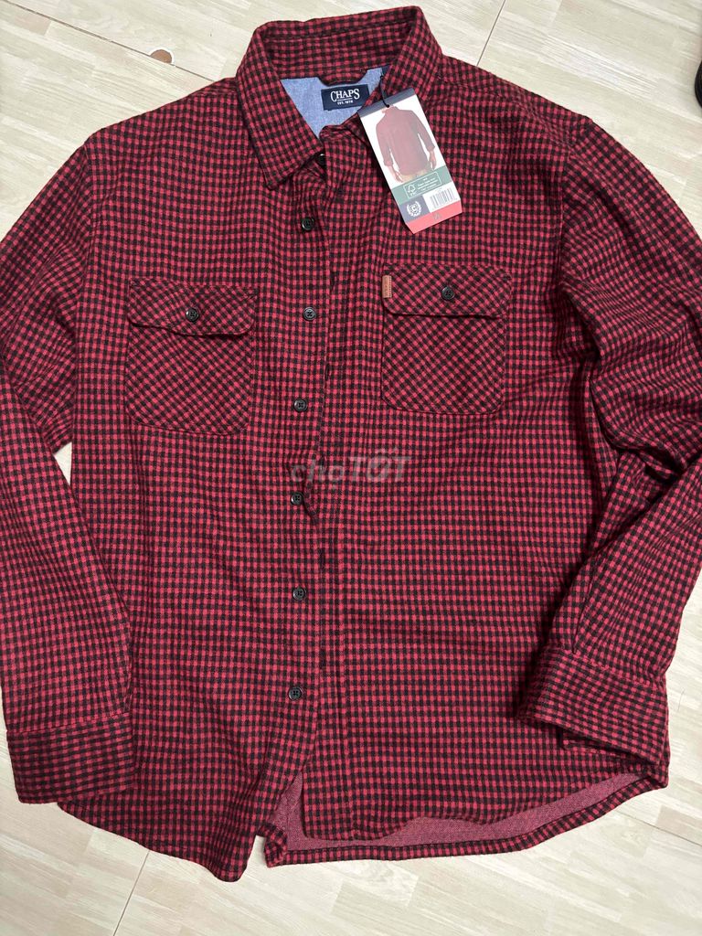 sơ mi Flannel Mỹ Chaps size M còn nguyên tag