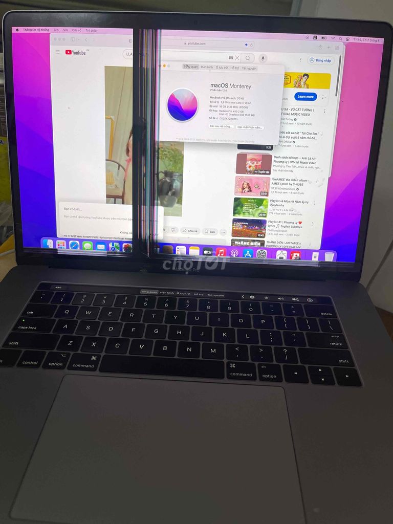 Macbook pro 15” 2016 i7/16g/256g/vga2g bể màn,xám. Mua bán Laptop tại Quận 3 Tp Hồ Chí Minh được đăng bởi Phúc Nguyễn hình 2