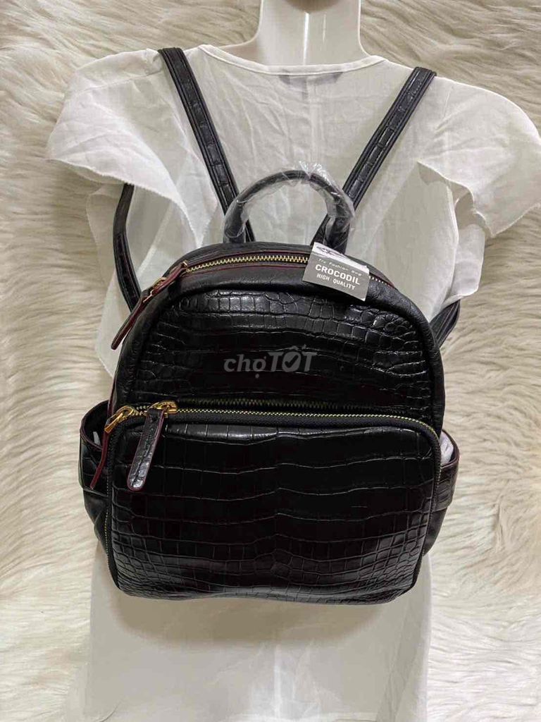 Balo Crocodil Nữ Da cá sấu Đen. Mua bán Túi xách tại Quận Gò Vấp Tp Hồ Chí Minh được đăng bởi 2HAND SHOP hình 1