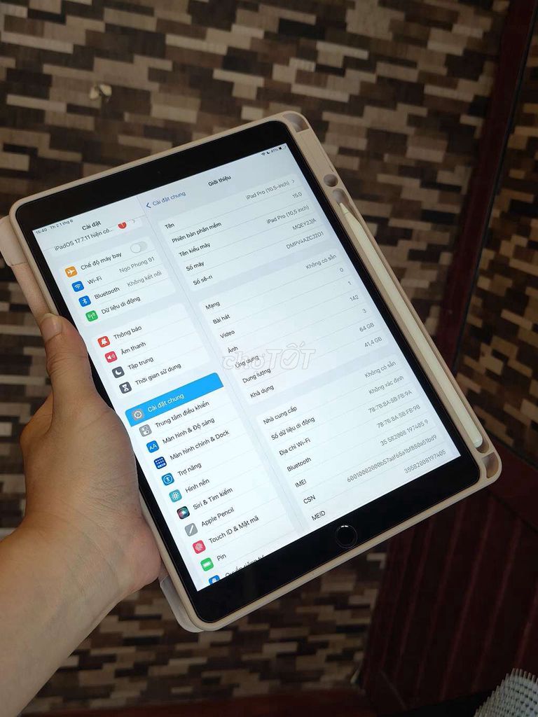 Apple iPad Pro 10.5 inch,M1,2020 256GB 97%. Mua bán Máy tính bảng tại Quận 10 Tp Hồ Chí Minh được đăng bởi Đại Phong hình 1