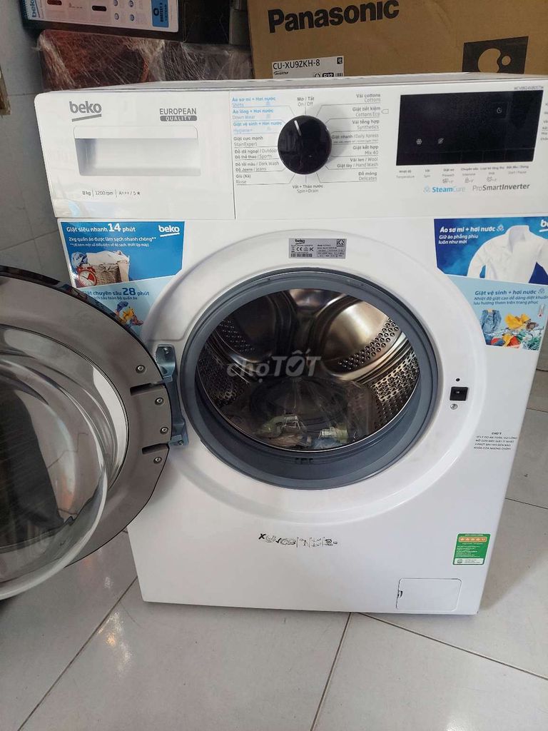 Máy giặt cửa ngang Beko WCV8614XB0STW