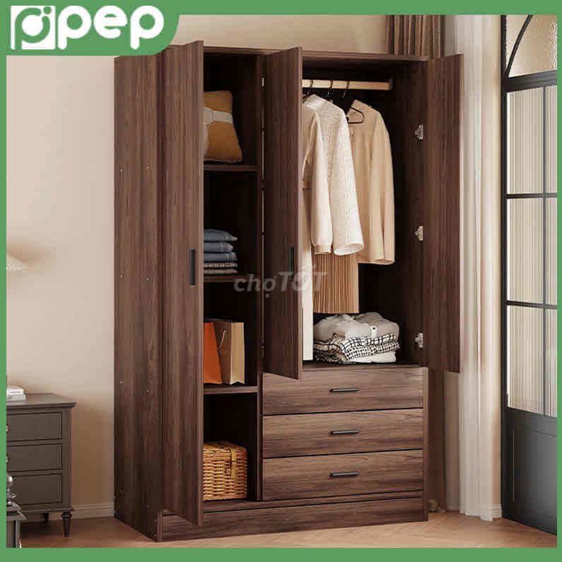 Tủ quần áo Gỗ MDF Nâu 1m2 x 1m8 Chống ẩm. Mua bán Tủ, kệ gia đình tại Quận Gò Vấp Tp Hồ Chí Minh được đăng bởi Ngọc Châu hình 1
