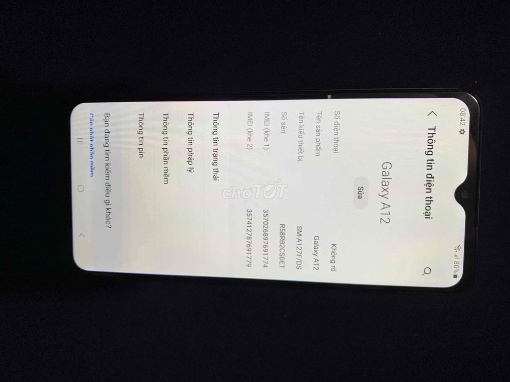 Samsung A12 Xanh 4/128G. Mua bán Điện thoại tại Quận Bình Tân Tp Hồ Chí Minh được đăng bởi lê quốc chương hình 1