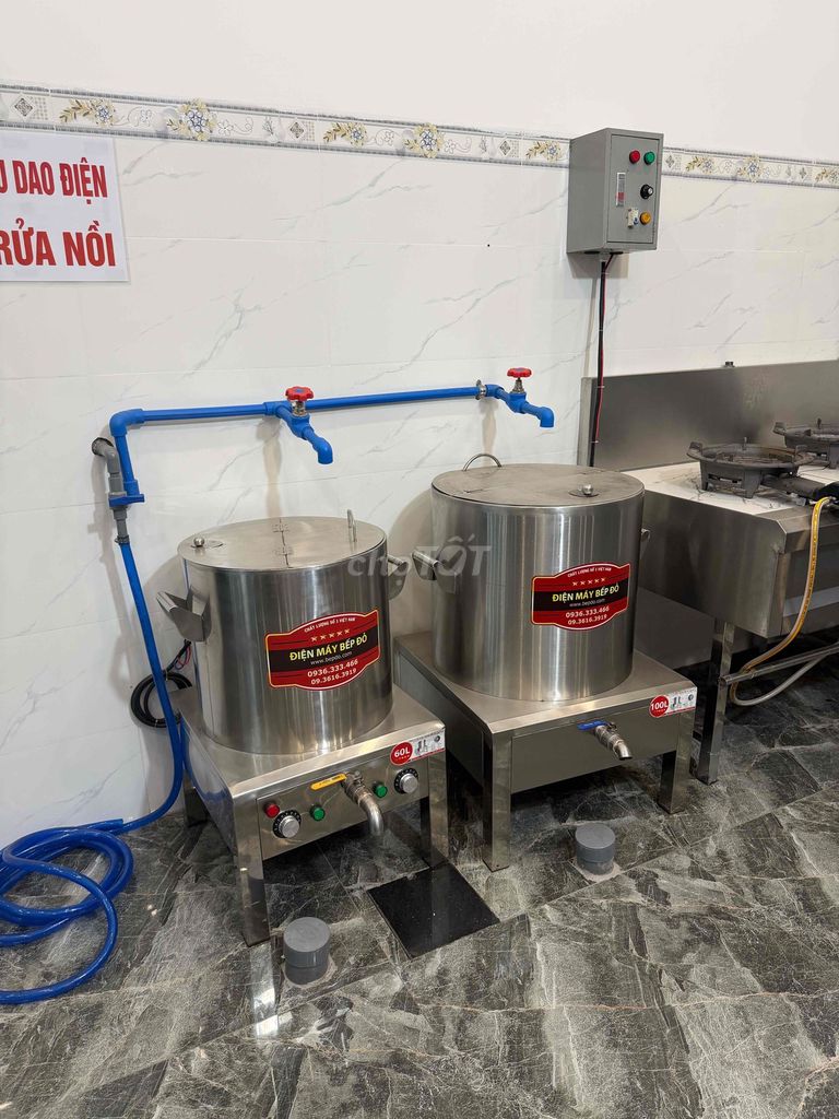 2 Nồi nấu phở điện Inox 60L 100L Mới 95%. Mua bán Dụng cụ nhà bếp tại Thành phố Thuận An Bình Dương được đăng bởi Lộc Lộc  hình 1