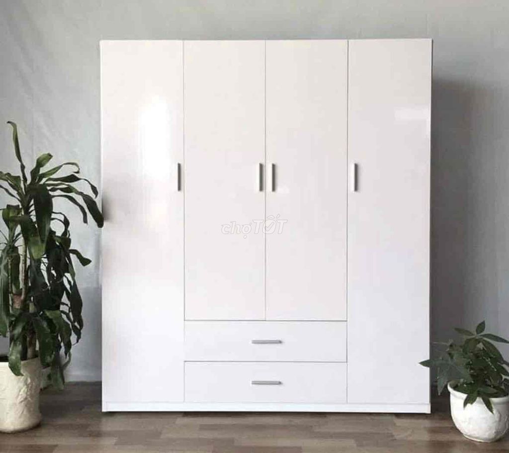 Tủ quần áo gỗ 1m8x1m65 Trắng. Mua bán Tủ, kệ gia đình tại Quận Gò Vấp Tp Hồ Chí Minh được đăng bởi Hong Le hình 1