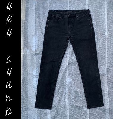 Quần jeans nam UNIQLO đen xám đậm, size 33, SKINNY