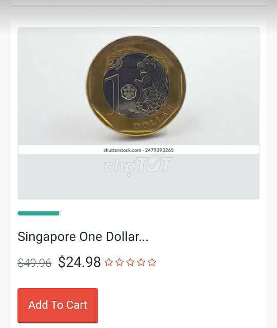 🍋 Đồng 1$ Singapore đúc năm 2013 sưu tầm,ship/GL