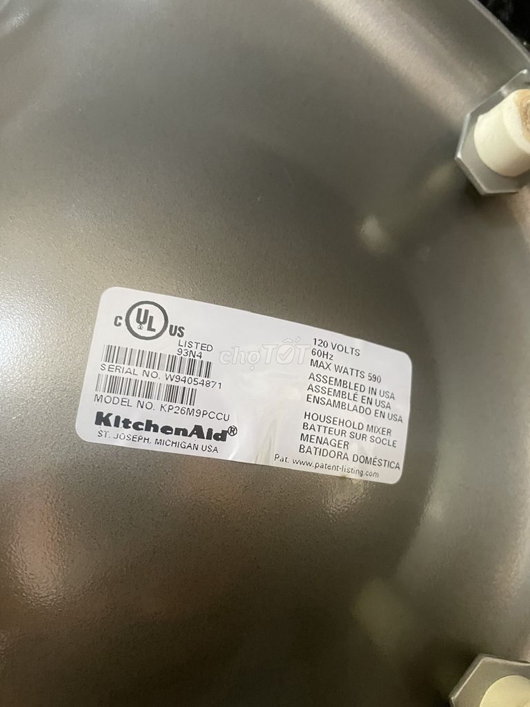 Máy trộn bột KITCHENAID Pro 6 - 590W Mỹ mới 99%