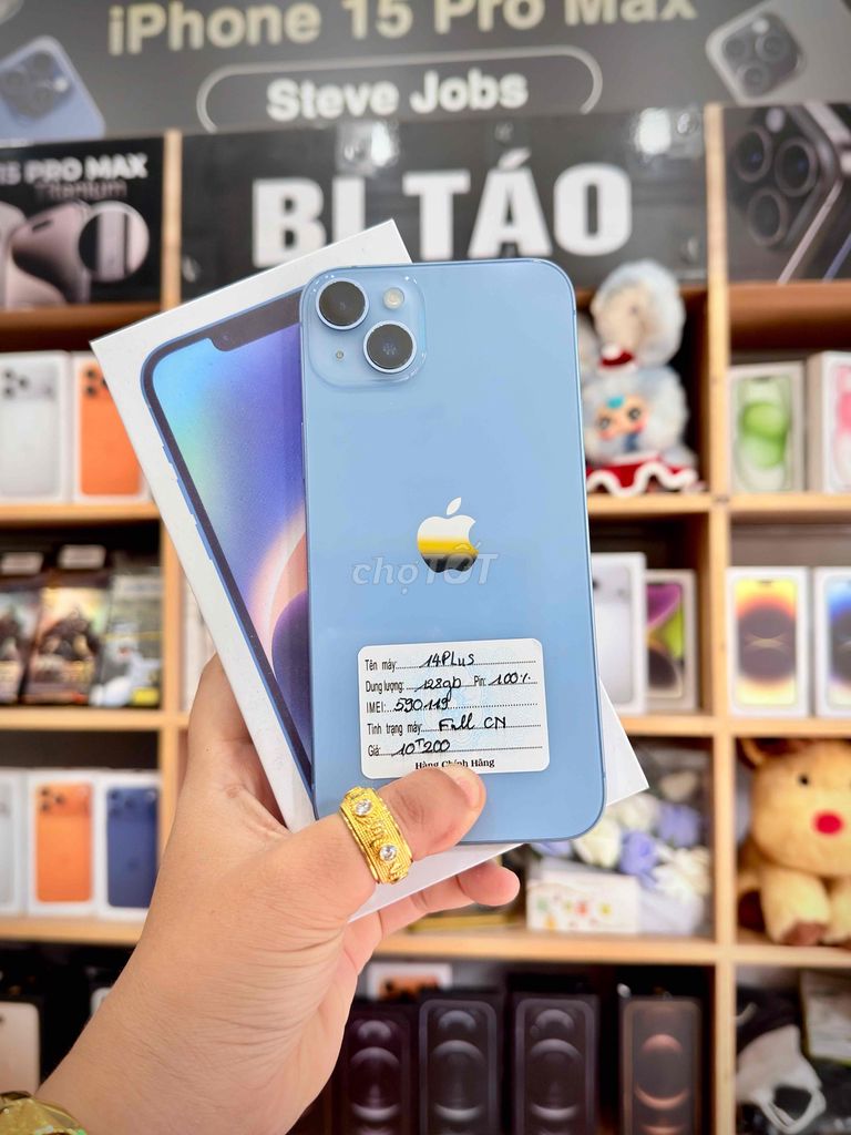 Apple iPhone 14 Plus 128GB Xanh 97.98. Mua bán Điện thoại tại Thành phố Long Xuyên An Giang được đăng bởi Bi Táo Store hình 1