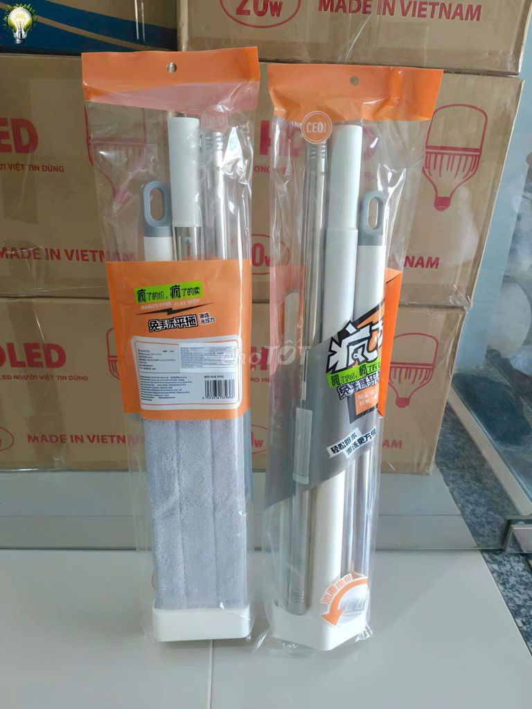 Cây lau nhà tự vắt Thép, Microfiber Trắng. Mua bán Thiết bị vệ sinh, nhà tắm tại Thành phố Rạch Giá Kiên Giang được đăng bởi NHÃ ĐAN KG hình 1