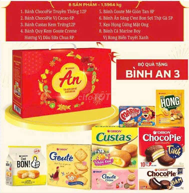 Hộp quà Tết Orion Bình An 5. Mua bán Đồ ăn, thực phẩm và các loại khác tại Huyện Hiệp Hòa Bắc Giang được đăng bởi Nam Trung Hai hình 1