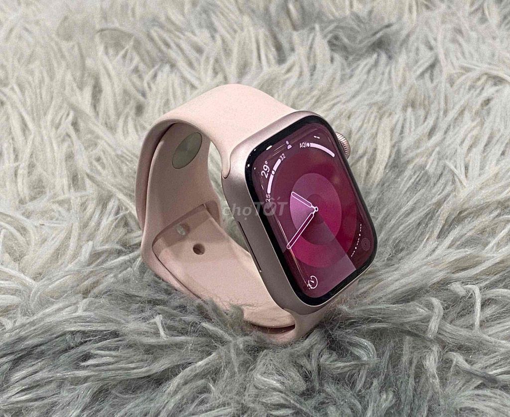 ⌚️Apple Watch S9/41mm GPS Pink 🔋pin 100 máy đẹp 99