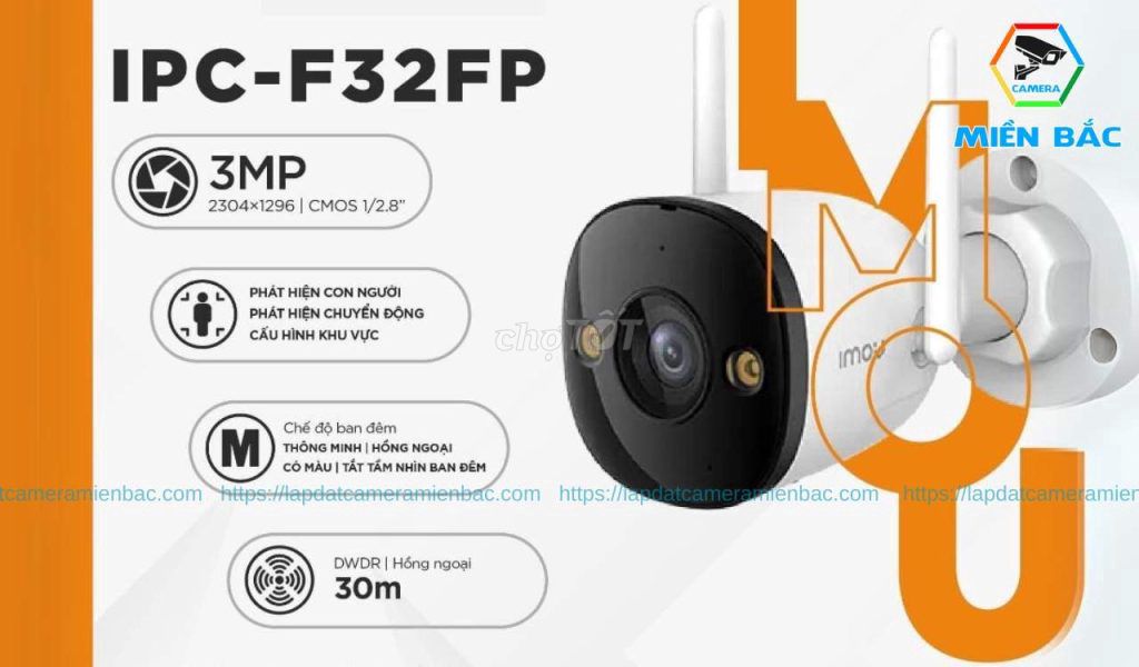 Camera IP Wifi IMOU IPC-F32FP 3MP Có màu ban đêm