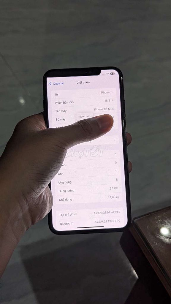 Apple iPhone Xs Max 64GB Đen Đã sử dụng. Mua bán Điện thoại tại Thành phố Qui Nhơn Bình Định được đăng bởi Minh Đỗ Nguyễn Tấn hình 1