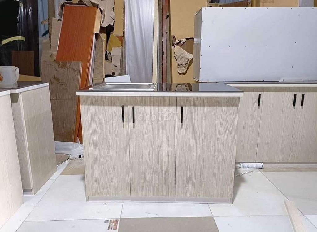 TỦ BẾP DI ĐỘNG NHỰA 1M05 SẴN BỒN ĐƠN MẶT GẠCH MEN . Mua bán Tủ, kệ gia đình tại Quận Bình Thạnh Tp Hồ Chí Minh được đăng bởi Tủ nhựa đài loan hoàng quân hình 1