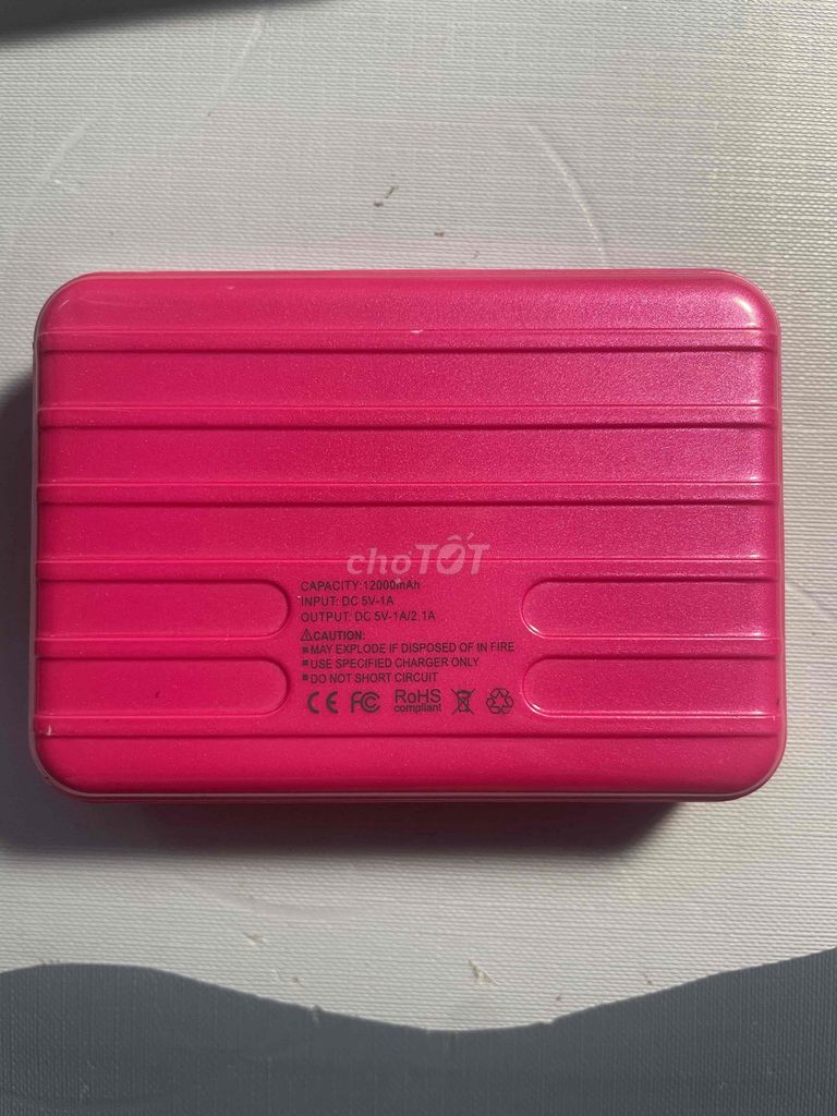 Sạc dự phòng 12000mAh Hồng. Mua bán Phụ kiện (Màn hình, Chuột...) tại Thành phố Thái Nguyên Thái Nguyên được đăng bởi Tiến Đạt hình 1