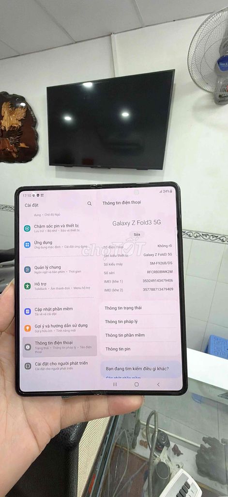 Samsung Galaxy Z Fold3 5G 256GB Đen. Mua bán Điện thoại tại Quận 3 Tp Hồ Chí Minh được đăng bởi sơn tùng hình 1