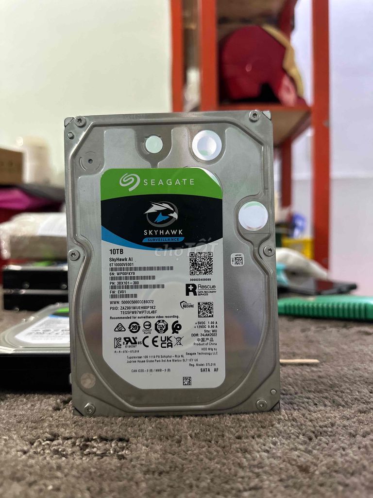 Ổ cứng HDD Seagate Skyhawk AI 10TB BH Hãng Dài. Mua bán Linh kiện (RAM, Card...) tại Quận Gò Vấp Tp Hồ Chí Minh được đăng bởi vi tính rainbow hình 1