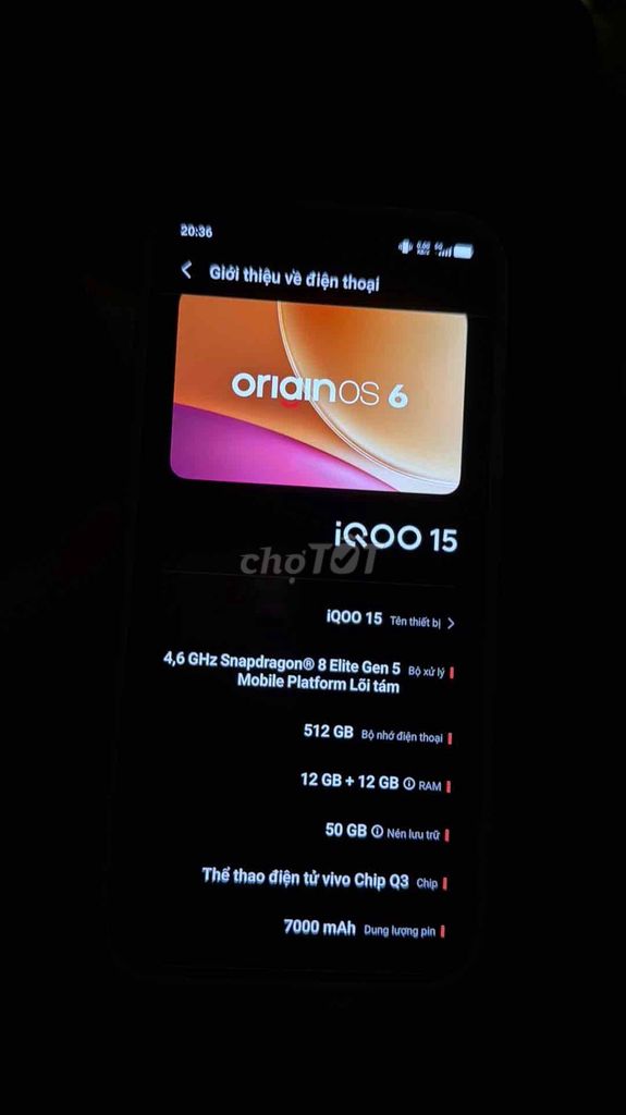 iQOO iQOO 15 Snapdragon 8 Elite Gen 5 12GB/512GB. Mua bán Điện thoại tại Huyện Kim Bôi Hòa Bình được đăng bởi Mr Hieu hình 1