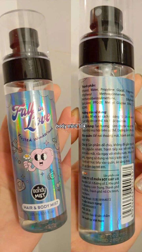 Xịt thơm Bondy Mist Fall in Love. Mua bán Nước hoa tại Quận Nam Từ Liêm Hà Nội được đăng bởi Diệp hình 1