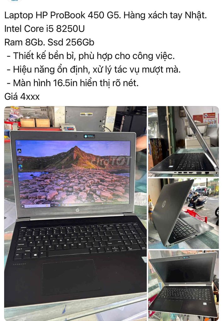 HP ProBook 450 G5 i5 8250U 15.6 inch 8GB/256GB. Mua bán Laptop tại Quận Hải Châu Đà Nẵng được đăng bởi Anh Nhật hình 1
