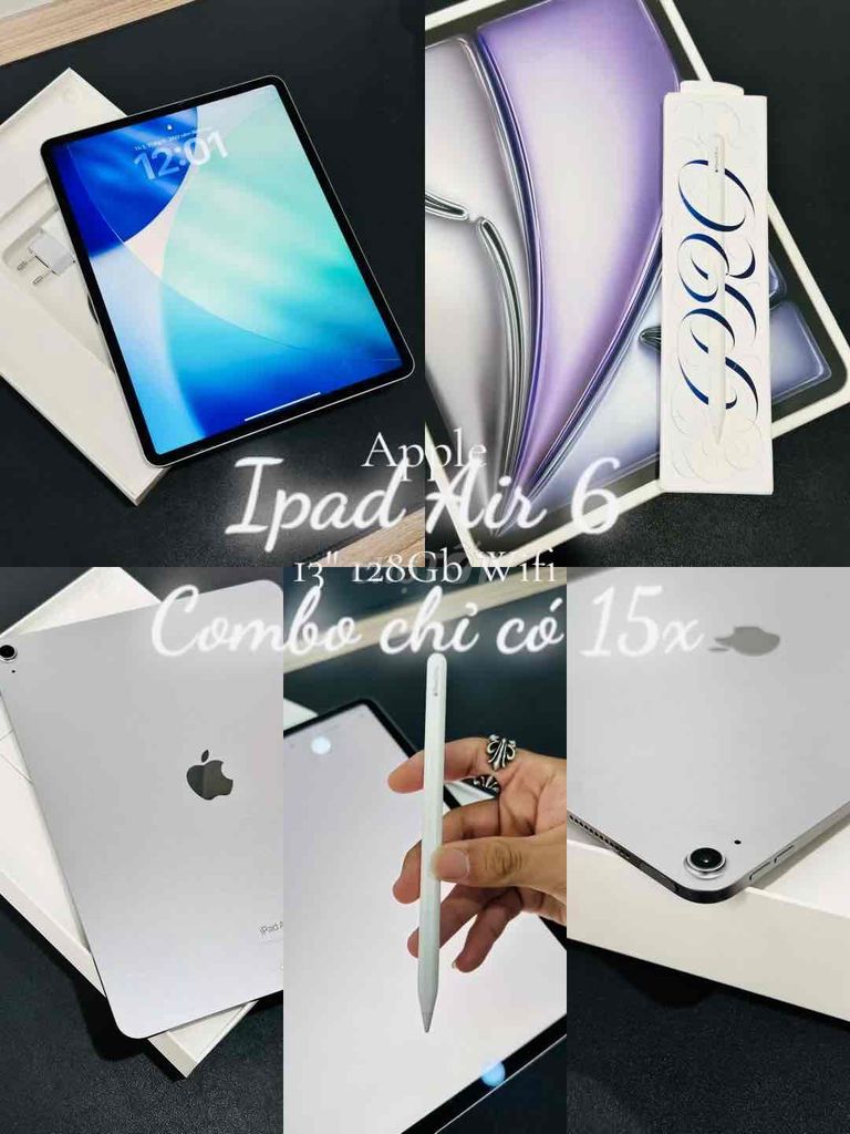 Combo Ipad Air 6 M2 128Gb 13" Giá Cực Tốt. Mua bán Máy tính bảng tại Quận 10 Tp Hồ Chí Minh được đăng bởi Đình Hiếu hình 1