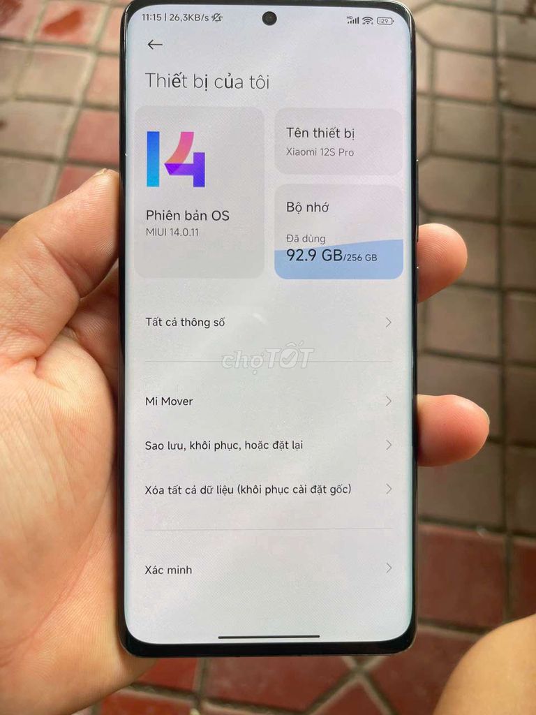 Xiaomi 12S Pro 256GB Xám. Mua bán Điện thoại tại Huyện Kiên Lương Kiên Giang được đăng bởi Trịnh Quốc Tiến hình 1