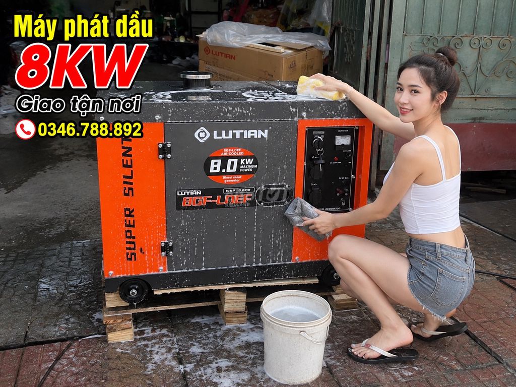 Máy phát điện 8KW Dầu Diesel Cách âm tốt. Mua bán Nội thất, đồ gia dụng khác tại Thành phố Thanh Hóa Thanh Hóa được đăng bởi Tuy Dang van hình 1