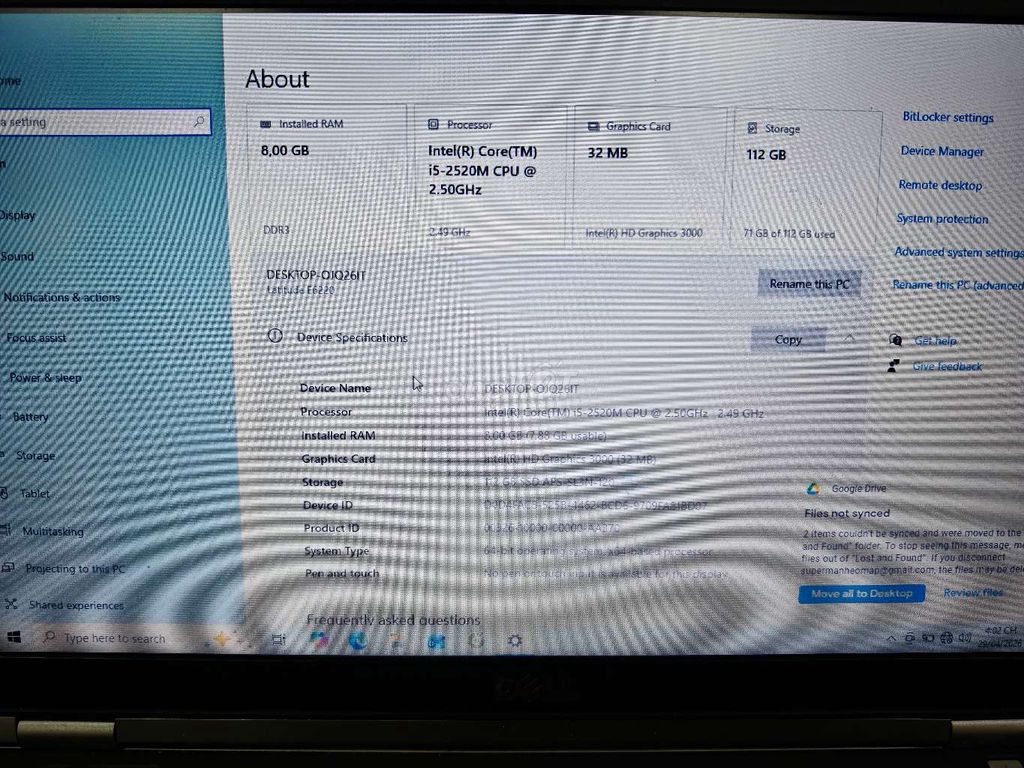 Dell Latitude E6420 i5-2520M 8GB/112GB Đã sử dụng. Mua bán Laptop tại Thành phố Thủ Đức Tp Hồ Chí Minh được đăng bởi Nhu Thinh hình 1
