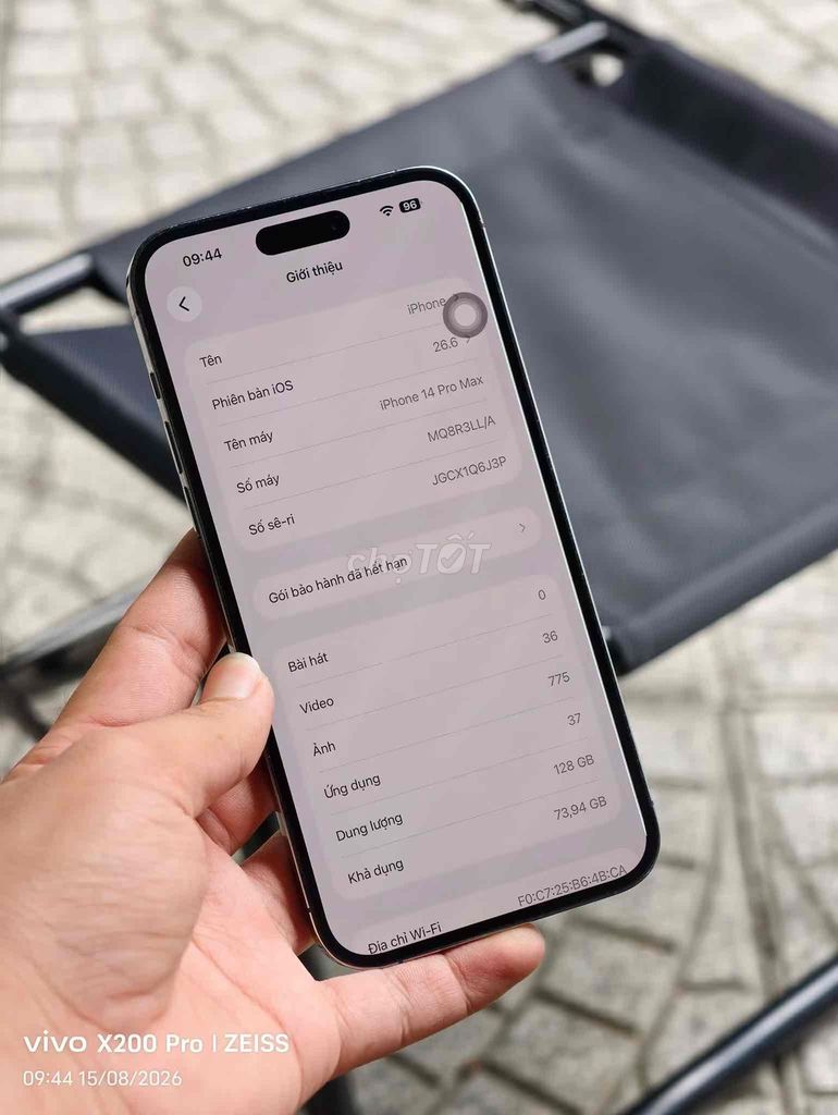 iPhone 14 Pro Max 128GB Tím 85% pin, 1 sọc màn. Mua bán Điện thoại tại Quận Cẩm Lệ Đà Nẵng được đăng bởi Nguyễn Văn Linh hình 1