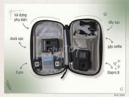Máy quay hành động GoPro Hero 8 Đen kèm phụ kiện. Mua bán Máy ảnh, Máy quay tại Quận Cái Răng Cần Thơ được đăng bởi Phú Trần Minh hình 1