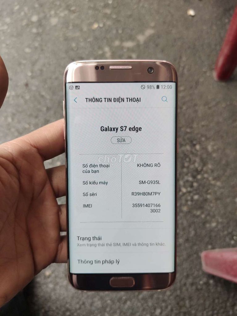 Samsung Galaxy S7 Edge Vàng hồng. Mua bán Điện thoại tại Quận Hoàng Mai Hà Nội được đăng bởi Nguyễn Xuân Đại hình 1