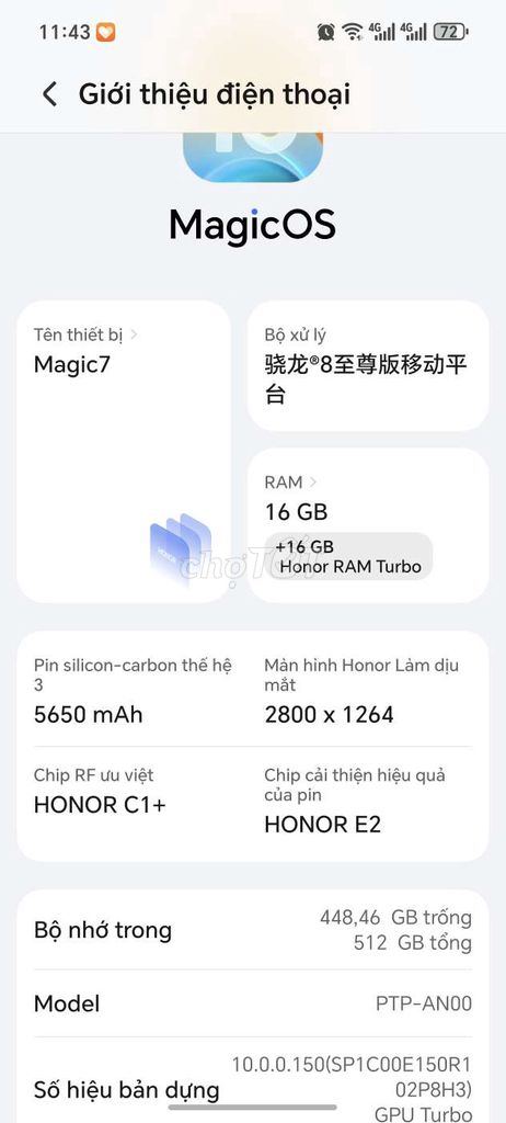 Honor Magic 7 16GB/512GB Hồng cam. Mua bán Điện thoại tại Huyện Yên Phong Bắc Ninh được đăng bởi nhanvinh nghiem hình 1