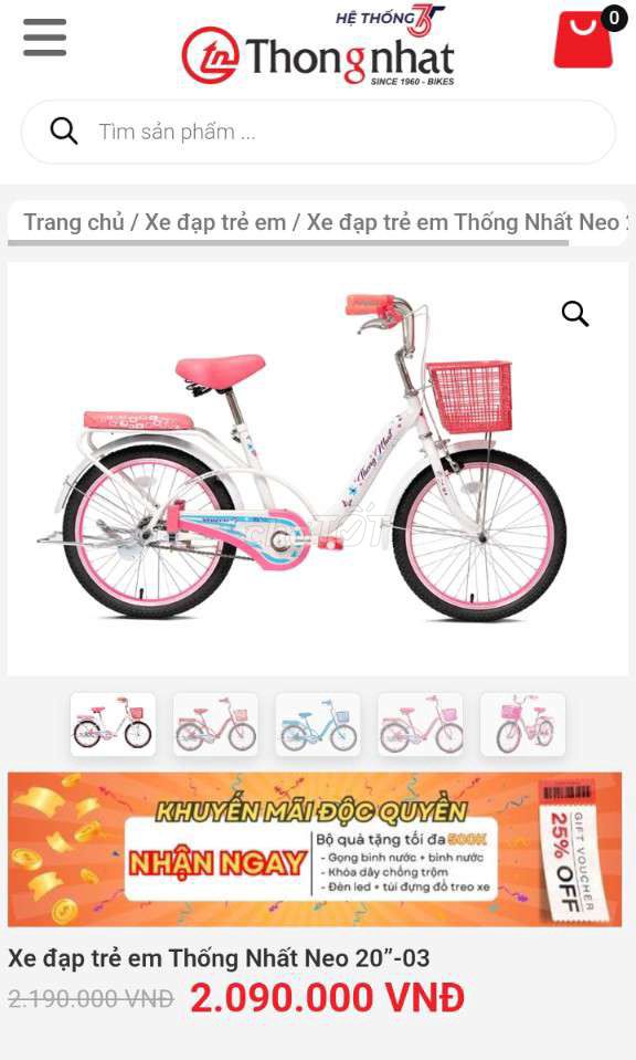 xe đạp mini thống nhất Neo 20-03. Mua bán Xe đạp tại Quận Nam Từ Liêm Hà Nội được đăng bởi An An  hình 2