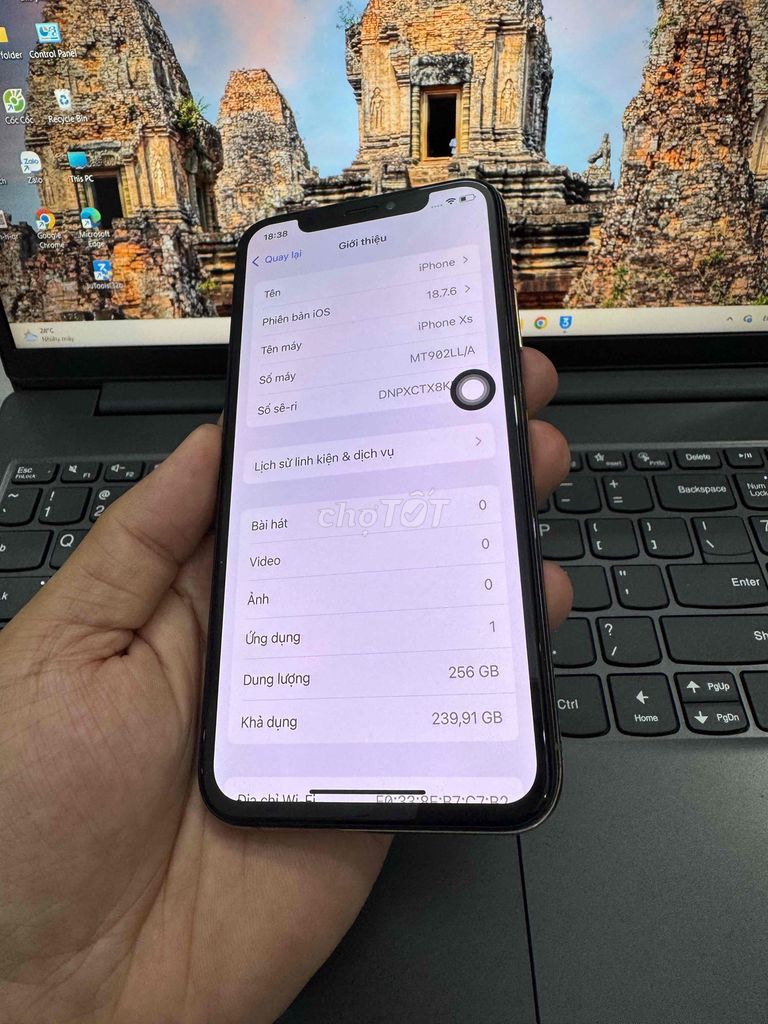 iPhone Xs 256GB Quốc Tế, icloud sạch. Mua bán Điện thoại tại Quận Ninh Kiều Cần Thơ được đăng bởi phan Nhân  hình 1