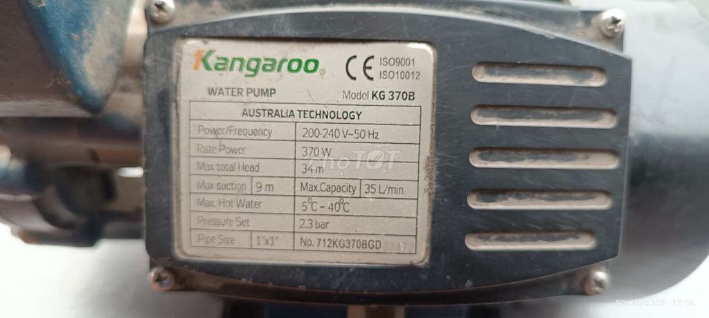 Bơm nước Kangaroo KG 370B. Mua bán Đồ chuyên dụng, Giống nuôi trồng tại Thành phố Hạ Long Quảng Ninh được đăng bởi Nguyen thuan hình 1