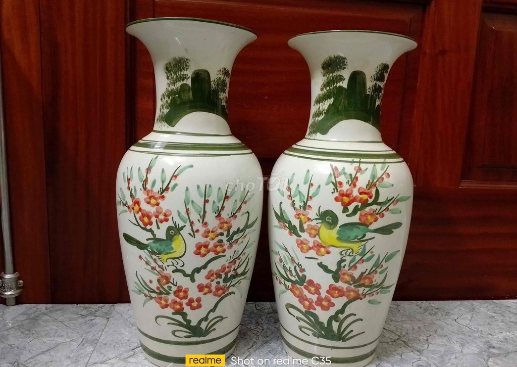 Bình hoa Bát Tràng Gốm sứ. Mua bán Đồ sưu tầm, đồ cổ tại Huyện Xuân Trường Nam Định được đăng bởi Đồ cũ NĐ hình 1