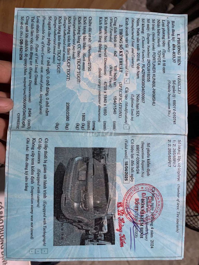 Fortuner sản xuất 2016 2.5G Zin không lỗi máy rin. Mua bán Ô tô tại Quận Bình Thuỷ Cần Thơ được đăng bởi Hiếu Nghĩa Cần Thơ hình 10