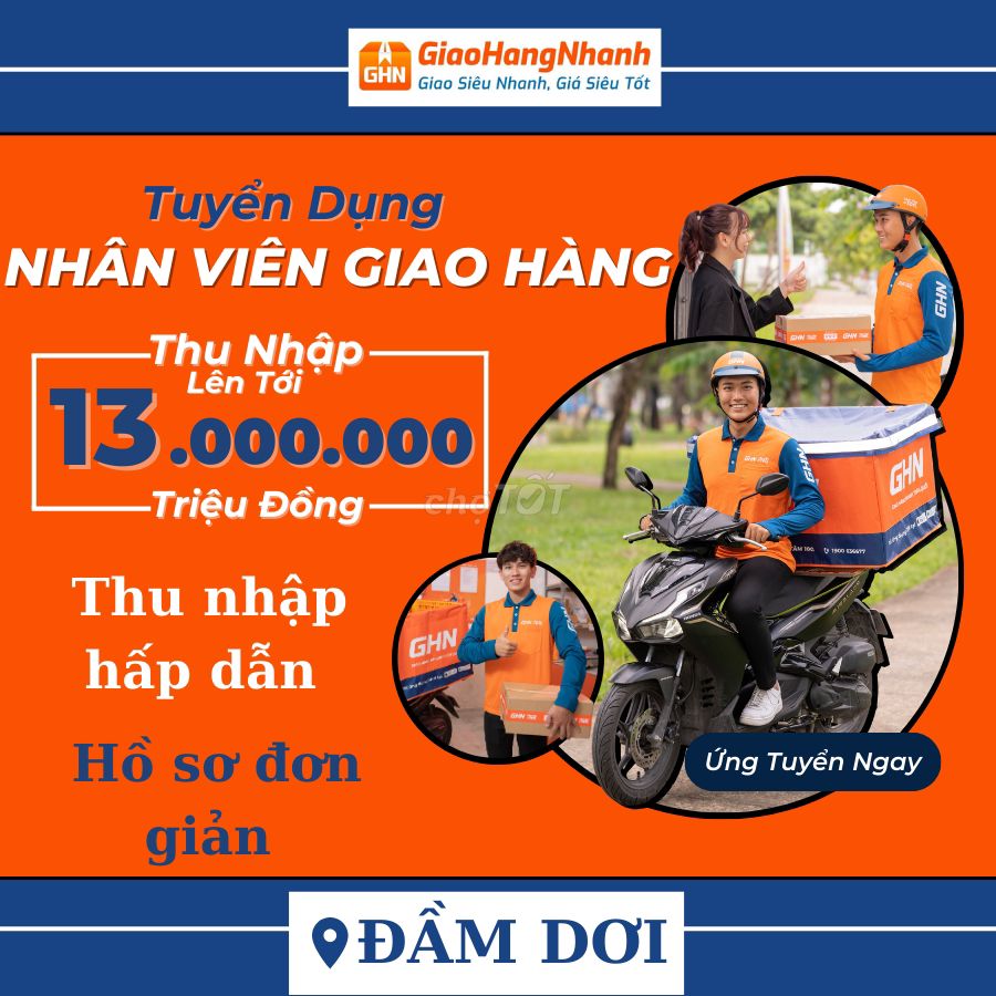 [ĐẦM DƠI] TUYỂN SHIPPER LƯƠNG ĐẢM BẢO