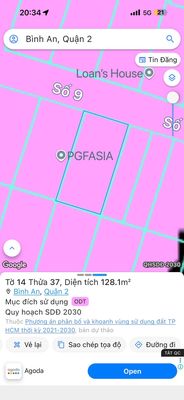 Chính chủ bán đất mặt tiền đường số 9 p Bình An q2