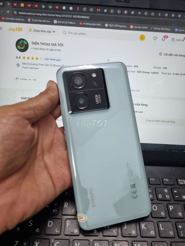 XIAOMI 13T 12GB.256GB DIMENSITY 8200 ULTRA MẠNH MẼ. Mua bán Điện thoại tại Quận Bình Thạnh Tp Hồ Chí Minh được đăng bởi Dân Mobile hình 1