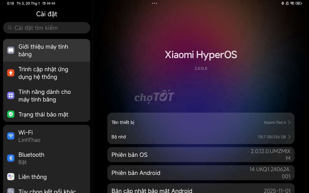 Xiaomi Pad 6 Vàng đồng 8GB/256GB. Mua bán Máy tính bảng tại Quận Tân Bình Tp Hồ Chí Minh được đăng bởi ninh hữu hình 1