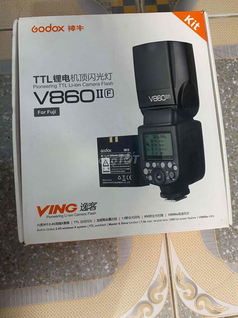 Đèn flash Godox V860II Fuji. Mua bán Máy ảnh, Máy quay tại Huyện Củ Chi Tp Hồ Chí Minh được đăng bởi Hưng Thịnh hình 1