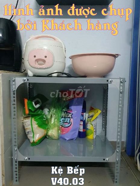 Kệ V lỗ 2 tầng mâm (60x40). Thép V3x3 cao 60cm. Mua bán Tủ, kệ gia đình tại Quận Bình Tân Tp Hồ Chí Minh được đăng bởi Kệ Thép V Lỗ Đa Năng hình 1