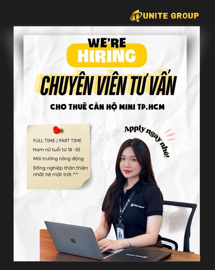 Chi Nhánh Mới - Cần Tuyển 5 NV Sale Phòng/Căn Hộ