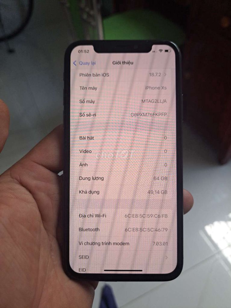 Apple iPhone Xs 64GB Đen Đã sử dụng. Mua bán Điện thoại tại Huyện Lấp Vò Đồng Tháp được đăng bởi Bán Cho Vui hình 1
