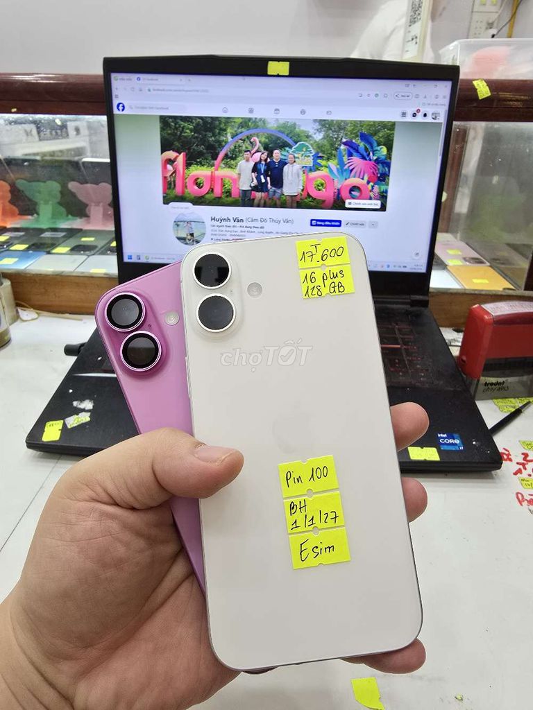 iPhone 16 Plus 128GB Trắng Đã sử dụng. Mua bán Điện thoại tại Thành phố Long Xuyên An Giang được đăng bởi Facebook Cầm Đồ Thúy Vân hình 1