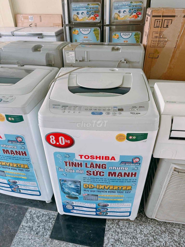 máy giặt toshiba 7kg giặt sạch, tốt, bao ship ✅